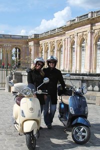 Pictures of Versailles by vespa scooter