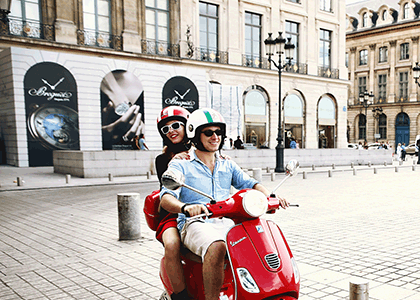 Paris en vespa